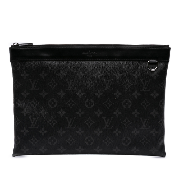 Pre-Loved Louis Vuitton Monogram Eclipse Discovery Pochette GM - Picture 1 of 9